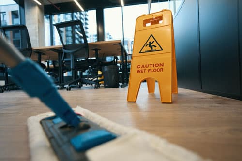 Office Caution Wet Floor Sign